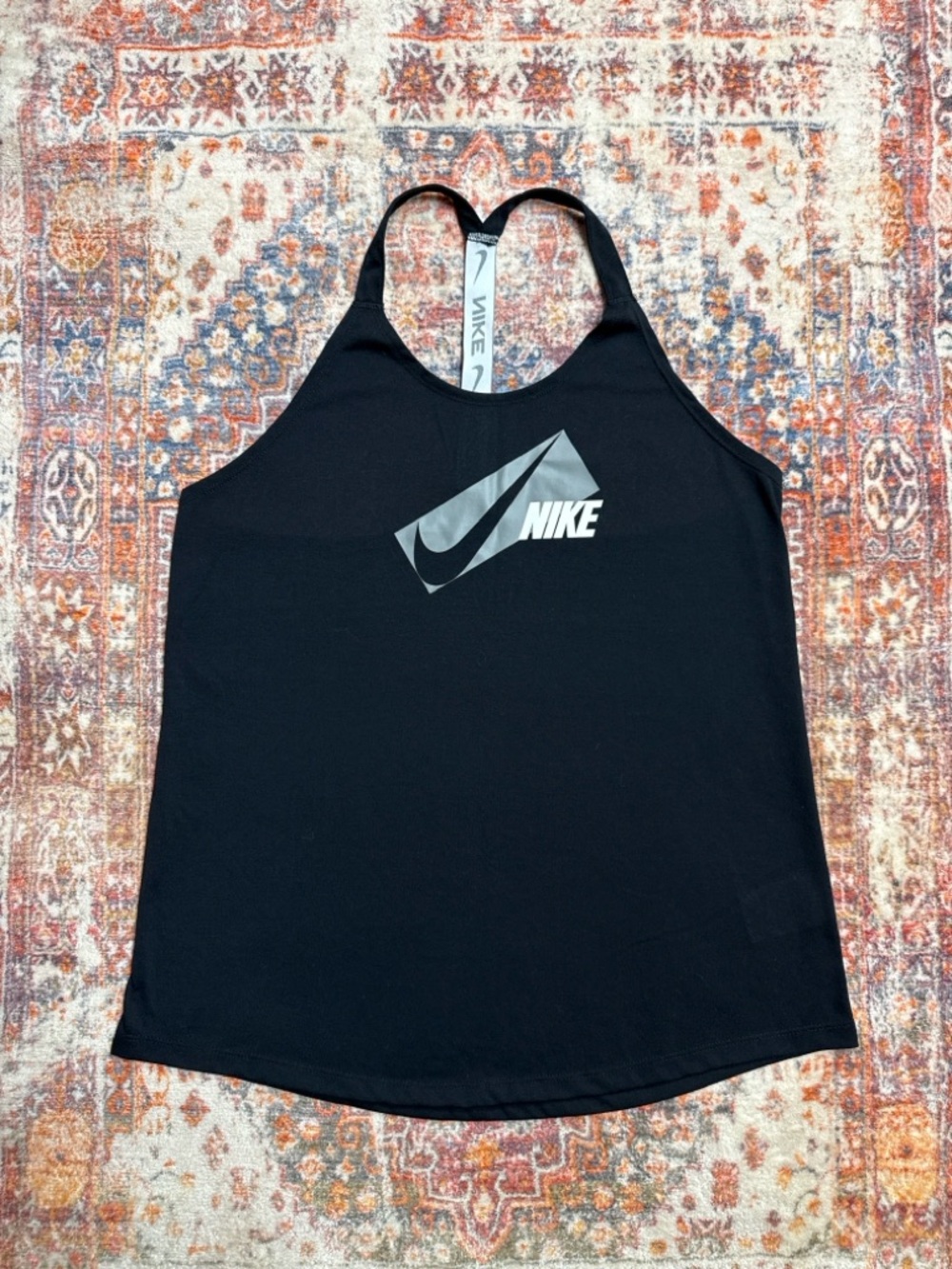 Nike Dri-FIT Black Racerback Tank Top Large Athletic Training